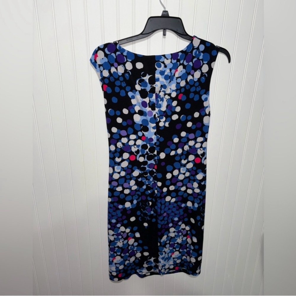 Anne Klein Elegant Polka Dot Sleeveless Dress - Picture 9 of 12
